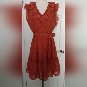 Ryegrass Terracotta/burnt Orange Dress. Size Medium.